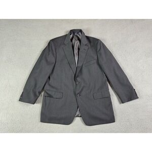 Brooks Brothers Suit Jacket 45 R Gray Wool Striped Designer 346 Stretch Sport